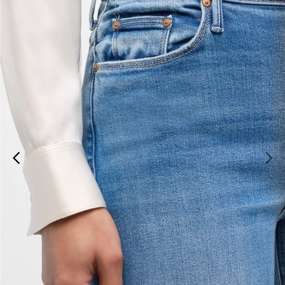 MOTHER Blue Flare Wide Leg Jeans - Picture 4 of 5